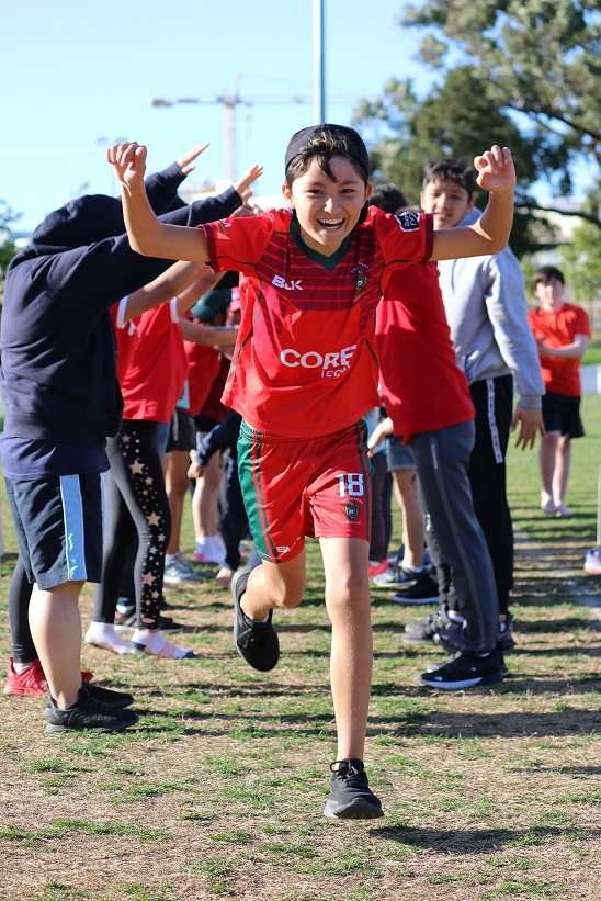 The Athena School running student